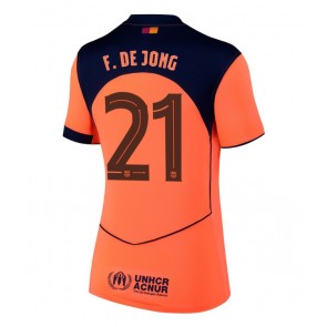 Lacne Ženy Futbalové dres Barcelona Frenkie de Jong #21 2025-26 Krátky Rukáv - Tretina